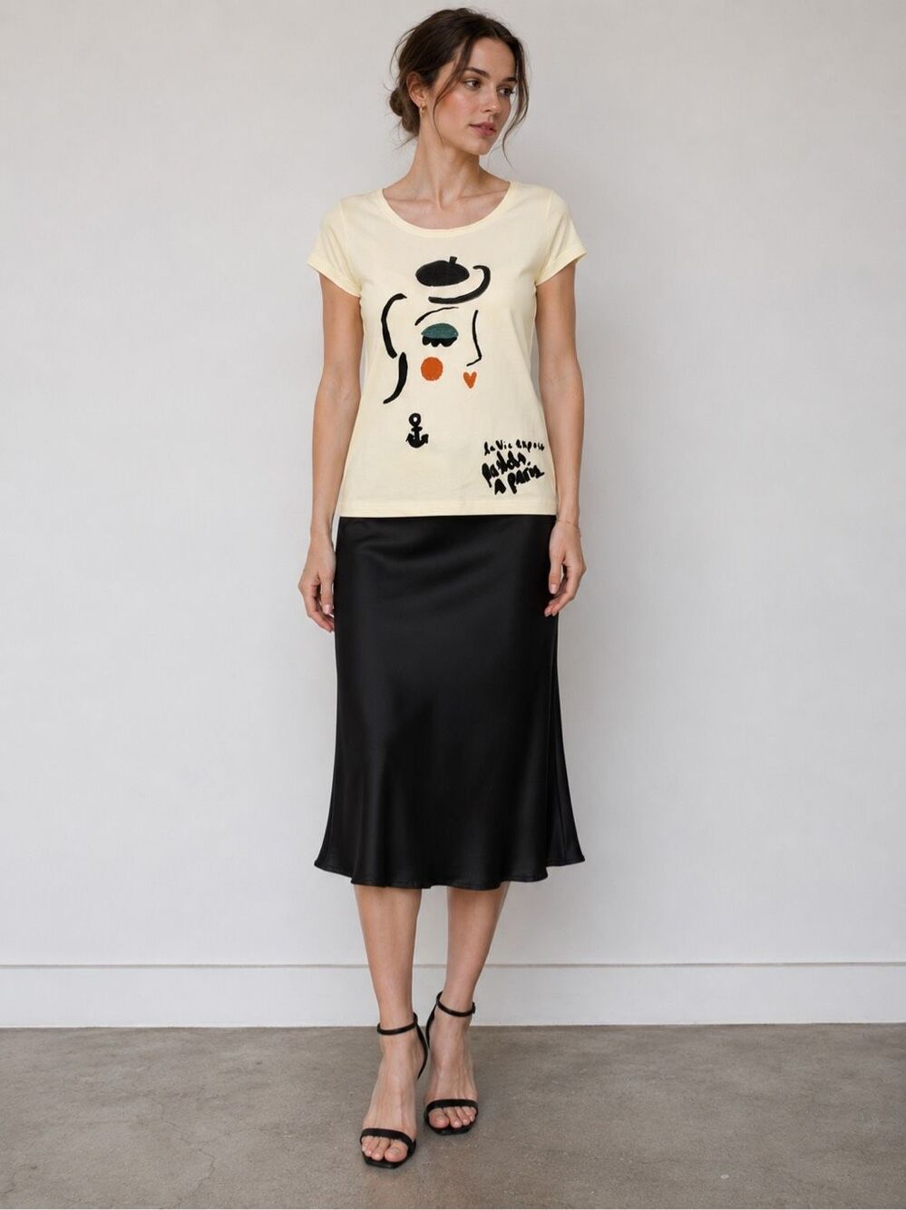 Italian Luxury Boutique Graphic T Shirt Made In Italy Cotton Blend Size L